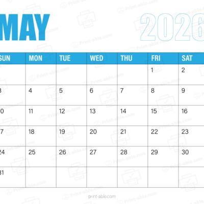 May 2026 Calendar