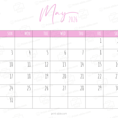 May 2026 Calendar