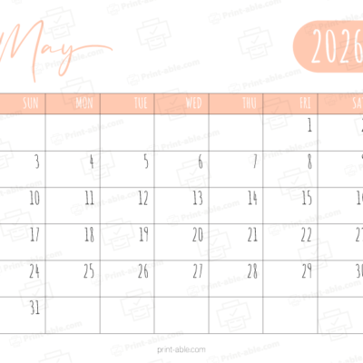 May 2026 Calendar