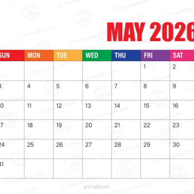 May 2026 Calendar