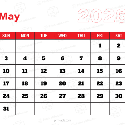 May 2026 Calendar