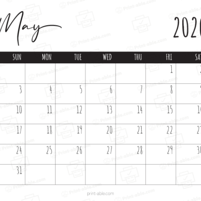 May 2026 Calendar