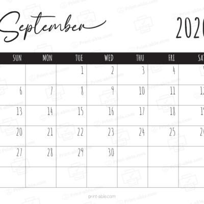September 2026 Calendar